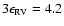 $3\epsilon_{\rm RV}= 4.2$