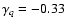$\gamma_q=-0.33$