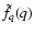 $\tilde{f}_q(q)$