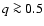 $q\ga 0.5$