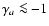 $\gamma_a \la -1$