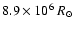 $8.9\times 10^6~{R}_\odot$