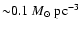 ${\sim} 0.1 ~{M}_\odot~{\rm pc}^{-3}$