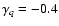 $\gamma _q=-0.4$