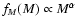 $f_{M}(M) \propto M^\alpha$