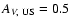 $A_{V,~{\rm US}}=0.5$