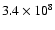 $3.4\times10^8$