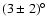 $(3\pm2)^\circ$