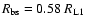 $R_{\rm bs} = 0.58~R_{\rm L1}$