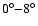 $0^\circ{-}8^\circ$