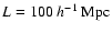 $L=100~h^{-1}~ {\rm Mpc}$