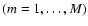 $(m=1,\ldots,M)$
