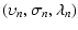 $\displaystyle (\upsilon_n,\sigma_n,\lambda_n)$