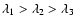 $\lambda _1 > \lambda _2 > \lambda _3$