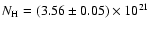 $N_{\rm H} = (3.56\pm0.05)\times10^{21}$
