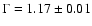 $\Gamma=1.17\pm0.01$