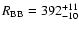 $R_{\rm BB} = 392^{+11}_{-10}$