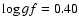 $\log gf = 0.40$