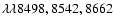 ${\lambda\lambda8498,8542,8662}$