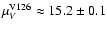 $\mu_V^{\rm V126}\approx 15.2\pm0.1$