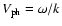 $V_{\rm ph}=\omega/k$