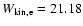 $W_{\rm kin,e}=21.18$