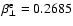 $\beta_{\perp}^{\rm e} = 0.2685$