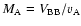 $M_{\rm A} = V_{\rm BB}/v_{\rm A}$