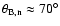 $\theta_{\rm B,n} \approx 70^{\circ}$