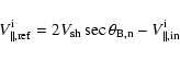 \begin{displaymath}%
V_{\parallel, \rm ref}^{\rm i}=2 V_{\rm sh}
\sec\theta_{\rm B,n} - V_{\parallel, \rm in}^{\rm i}
\end{displaymath}