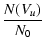 $\displaystyle %
\frac{N(V_{u})}{N_{0}}$
