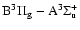 ${\rm B^{3}\Pi_{\rm g} - A^{3}\Sigma^{+}_{\rm u}}$