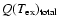 $Q(T_{\rm ex})_{\rm total}$