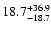 $\rm 18.7^{+36.9}_{-18.7}$