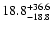 $\rm 18.8^{+36.6}_{-18.8}$