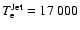 $T_{\rm e}^{\rm Jet} = 17~000$