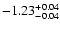 $\rm -1.23^{+0.04}_{-0.04 }$