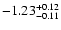 $\rm -1.23^{+0.12}_{-0.11 }$