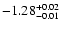 $\rm -1.28^{+0.02}_{-0.01}$