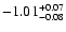 $\rm -1.01^{+0.07}_{-0.08}$