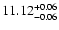 $\rm 11.12^{+0.06}_{-0.06}$