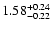 $\rm 1.58^{+0.24}_{-0.22}$