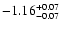 $\rm -1.16^{+0.07}_{-0.07}$
