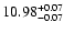 $\rm 10.98^{+0.07}_{-0.07}$