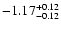 $\rm -1.17^{+0.12}_{-0.12}$