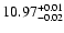 $\rm 10.97^{+0.01}_{-0.02}$