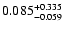 $0.085^{\rm +0.335}_{-0.059}$
