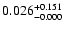 $0.026_{-0.000}^{\rm +0.151}$