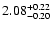 $2.08_{-0.20}^{\rm +0.22}$