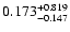 $0.173^{\rm +0.819}_{-0.147}$